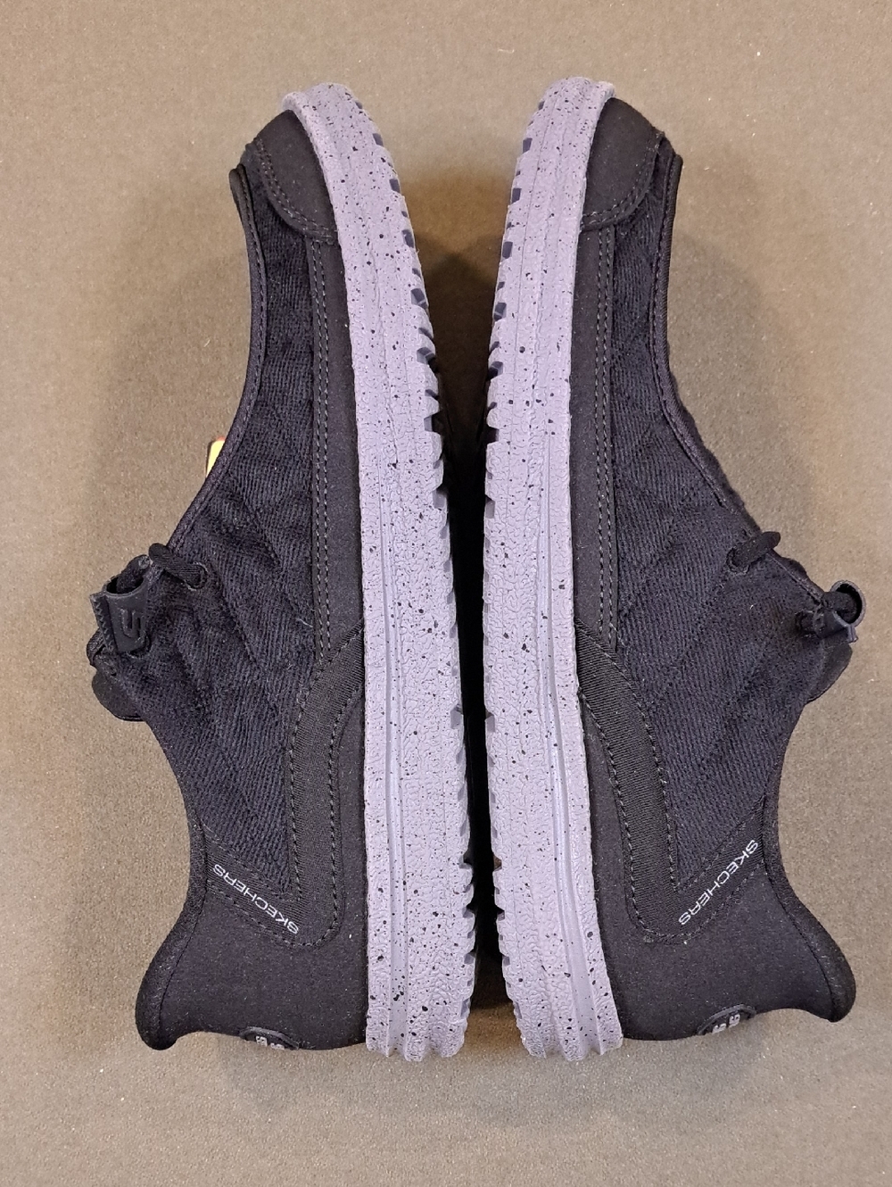 Skechers Slip-ins® Melson - Cozy Fit® Diamond Moc. - Color: Black - Size Men 7 - Picture 7 of 11